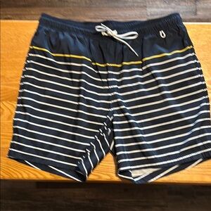 Lands'‎ End Nautical Blue and White Swim Trunks Size Large